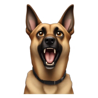 malinois dog horror scream sticker