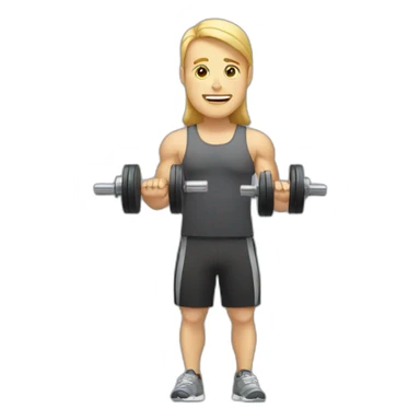 Human who is doing weight lifting sticker