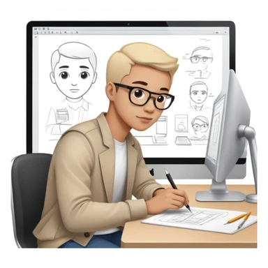 product designer at work sticker