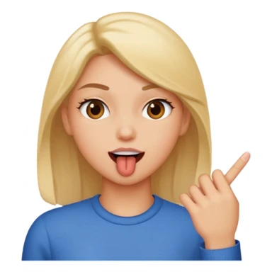 flirty finger bite sticker