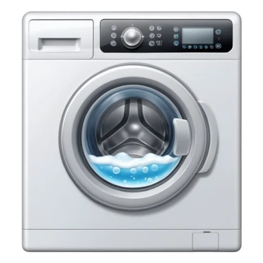 washing machine with bubbles sticker
