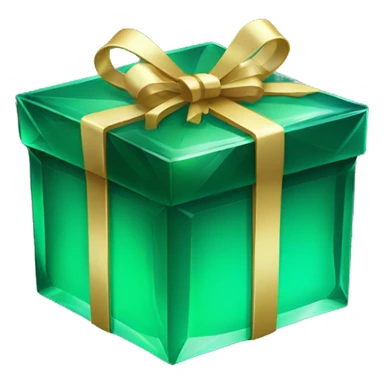emerald glass gift box sticker