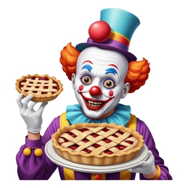 Icon for Comedy Movie: A vintage movie poster-style design with a humorous scene. Include a clown, slapstick elements, and exaggerated facial expressions. Bright colors, funny props like pies or banana peels, and a lighthearted atmosphere. Retro cinematic feel. Transparent background. sticker