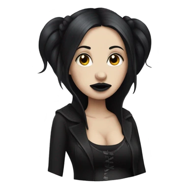 Pregnant goth woman sticker