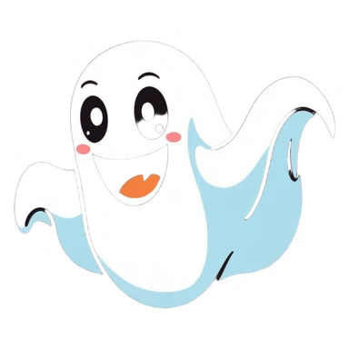 girl ghost laughing menacingly sticker