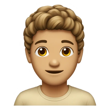 garoto criança  cabelo curto liso castanho cor de pele bege usando agasalho  sticker