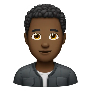 really short black guy short hair sticker