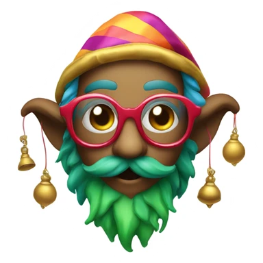 Jester with glasses sticker