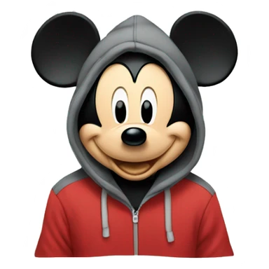 Mickey Mouse wearing a hoodie  sticker