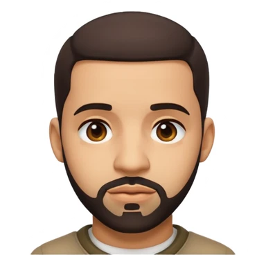 Create an iOS-style emoji of deake. Neutral facial expression, no emotion. Front-facing head only, clean Apple emoji aesthetic, smooth shading, simple shapes, no text, no accessories, plain background. sticker