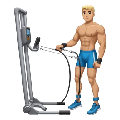 standing cable-machine-leg-raise with ankle-cuffs sticker