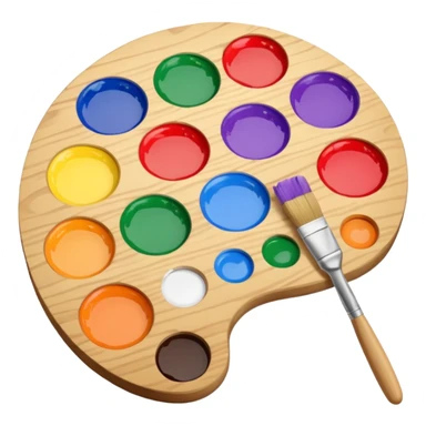 Palette with brush sticker