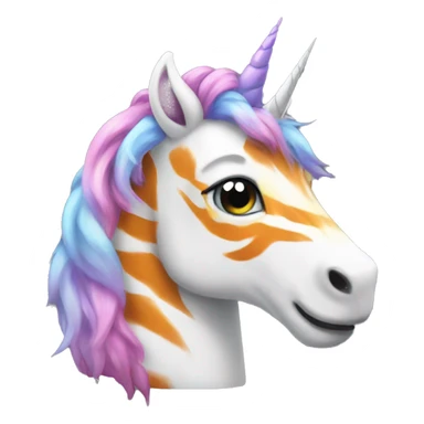 Unicorn mixed with the tiger sticker