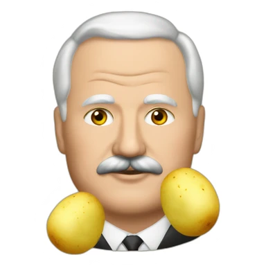 Lukashenko with boiled potatoes sticker