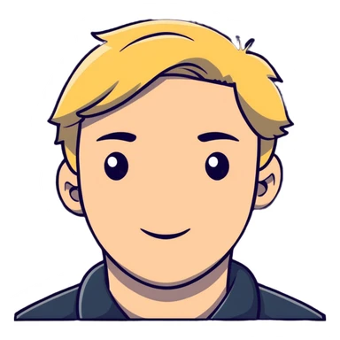 guy with blonde hair sticker