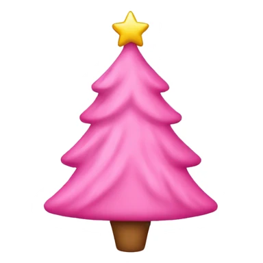 pink christmas tree with pink bows sticker
