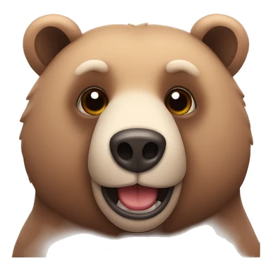 Bear with heart eyes sticker