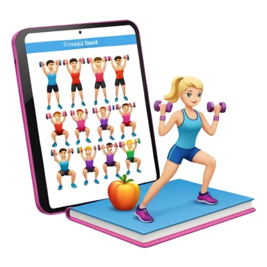 fitness book sticker