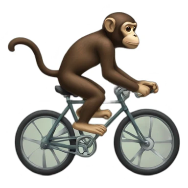 monkey riding a kick bike with no pedals sticker