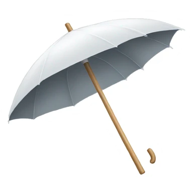 umbrella with white stick sticker