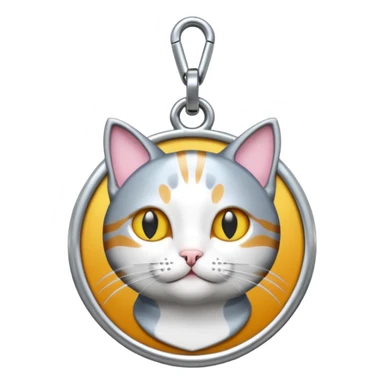 id tag with cat photo on it sticker