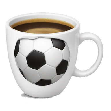 espresso cup with a football sticker