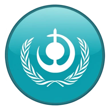 Un logo animado de un círculo color Turquesa y letras blancas con las siglas NHD sticker