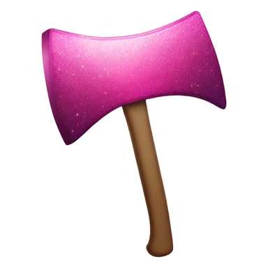 Pink ombre axe with glitter sticker