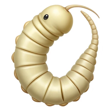 very long twisting long wriggling maggot moving towards camera sticker