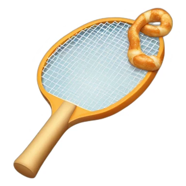 Ping pong paddle made with pretzel sticker