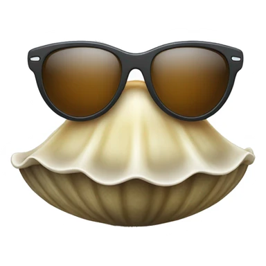 Clam with sunglasses sticker