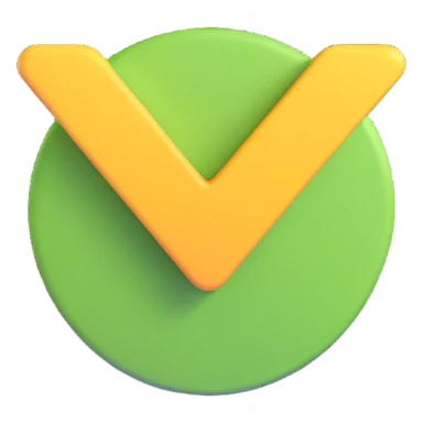 verified checkmark badge icon, 3D style sticker