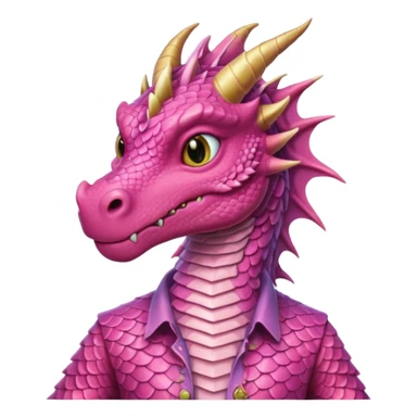 pink dragon with shirt sticker