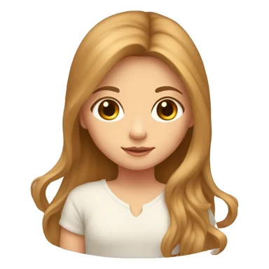 Girl with light brown long hair with newborn sticker