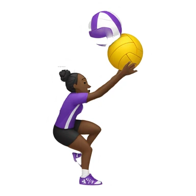create a volleyball player spiking a volleyball sticker