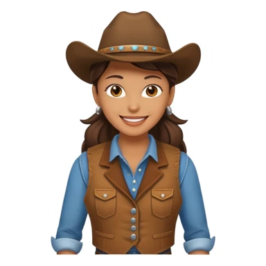 cowgirl with vest sticker
