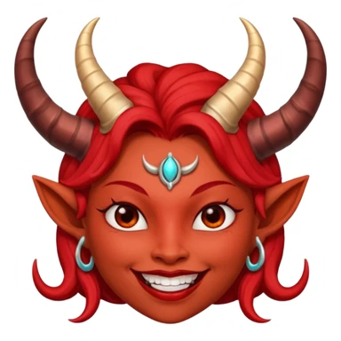 Diablita con cachos sticker