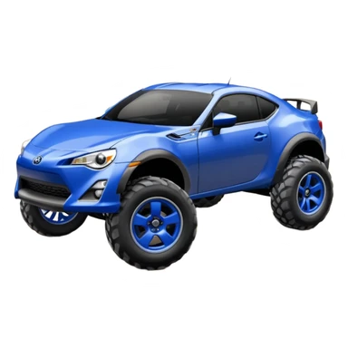 Ultramarine 2013 Off road 4wd monster truck scion fr-s silver wheels  sticker