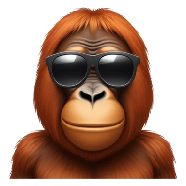 Orangutan wearing sunglasses sticker