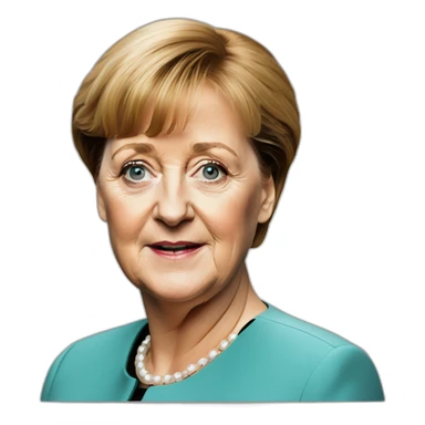 Hyperrealist angela merkel sticker