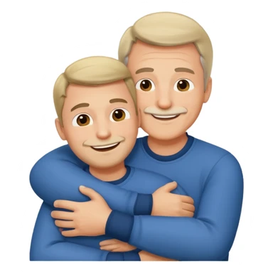 father-in-law and son-in-law hugging sticker
