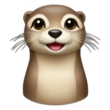 mignonne loutre bouchere sticker