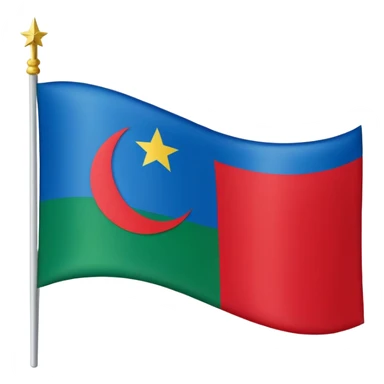 Flag of Dagestan with its green, blue, and red horizontal stripes sticker