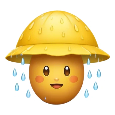 Egg in a hat while raining sticker
