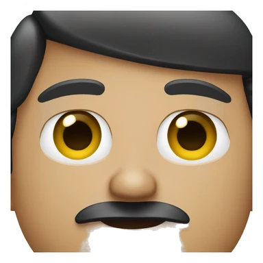 dark hair dark eye man with short mustache flight attendant sticker