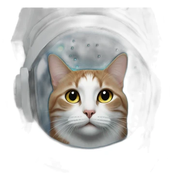 un chat dans l'espace sticker