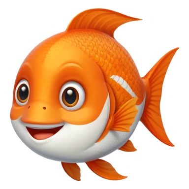 a cute cartoon fish sticker