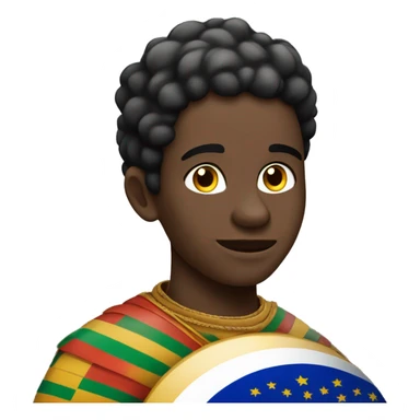 continente de africa con un circulo de estrellas europeas sticker