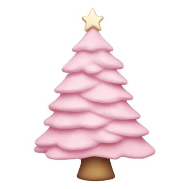 Pastel Pink Christmas tree sticker