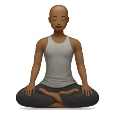 happy zen genderless meditation position sticker